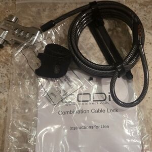 4 Digit Combination Cable Lock - Black